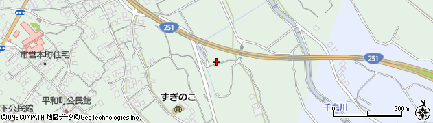 長崎県雲仙市愛野町甲周辺の地図
