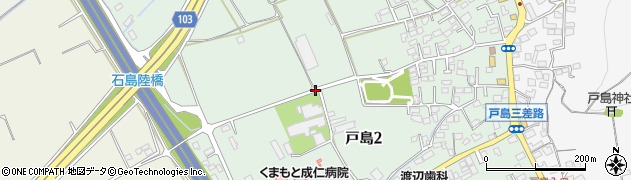 熊本県熊本市東区戸島周辺の地図