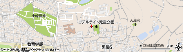 熊本県熊本市中央区黒髪周辺の地図