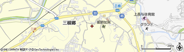 長崎県長与町（西彼杵郡）三根郷周辺の地図