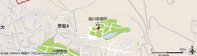 細川家廟所周辺の地図