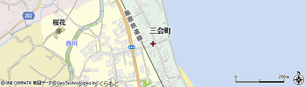 長崎県島原市三会町29周辺の地図
