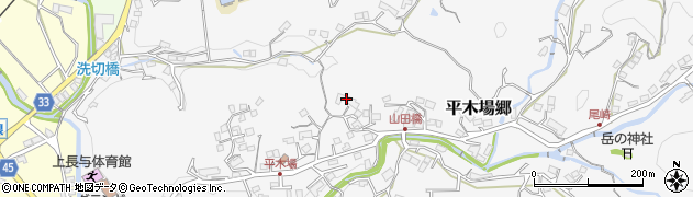長崎県西彼杵郡長与町平木場郷周辺の地図