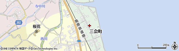 長崎県島原市三会町20周辺の地図