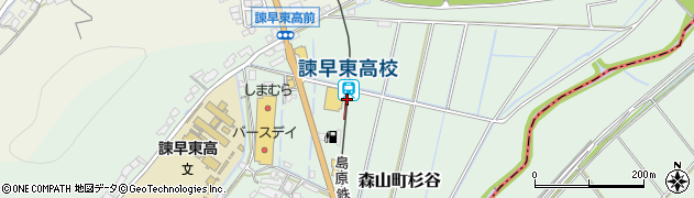 諫早東高校駅周辺の地図