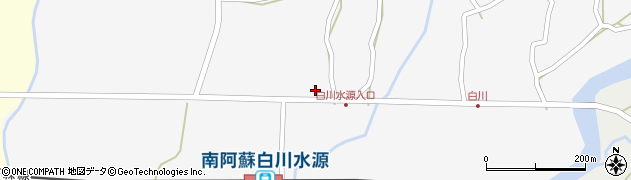南阿蘇村役場　水加工場はくすい周辺の地図