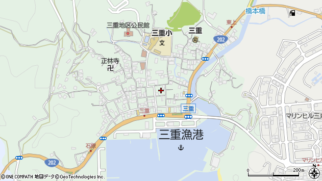 〒851-2204 長崎県長崎市三重町の地図