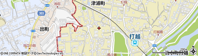 熊本県熊本市北区津浦町周辺の地図