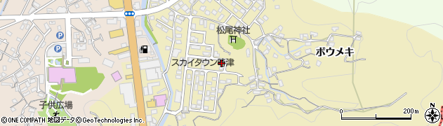 長崎県時津町（西彼杵郡）元村郷周辺の地図