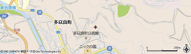 長崎県長崎市多以良町周辺の地図