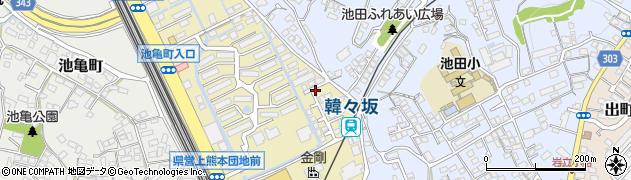 上熊本三丁目公園周辺の地図