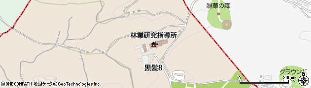 熊本県庁熊本県在熊機関　農林水産部・林業研究・研修センター・林産加工部周辺の地図