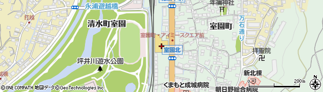 熊本電気鉄道株式会社鉄道事業部　北熊本駅電車案内周辺の地図