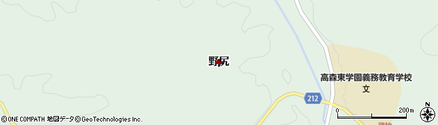 熊本県高森町（阿蘇郡）野尻周辺の地図