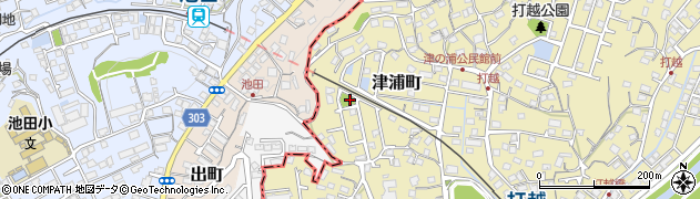 津浦西公園周辺の地図