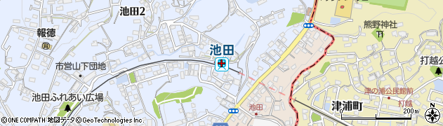 池田駅周辺の地図