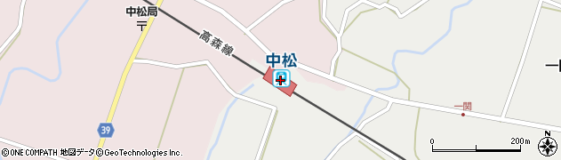 中松駅周辺の地図