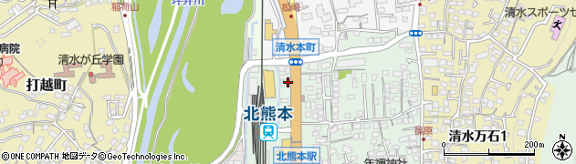 トヨタレンタリース熊本北熊本店周辺の地図