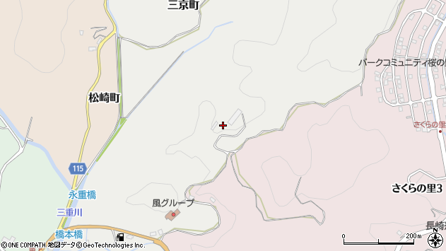 〒851-2206 長崎県長崎市三京町の地図