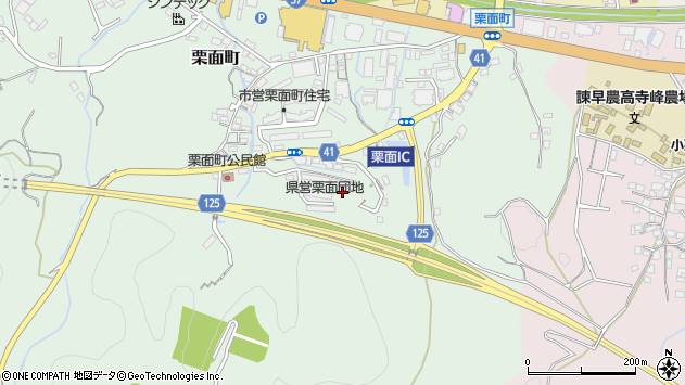 〒854-0055 長崎県諫早市栗面町の地図