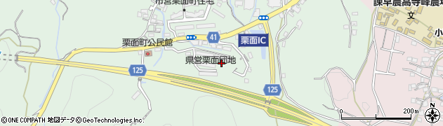長崎県諫早市栗面町周辺の地図