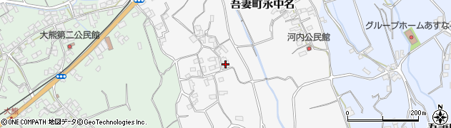 長崎県雲仙市吾妻町永中名周辺の地図