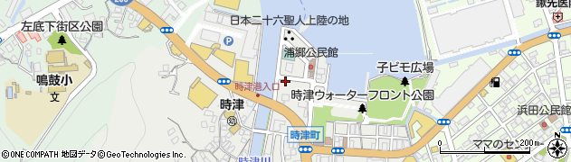 時津橋周辺の地図