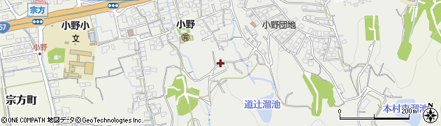 長崎県諫早市小野町周辺の地図