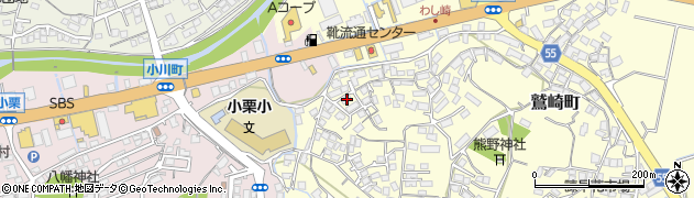 長崎県諫早市鷲崎町556周辺の地図