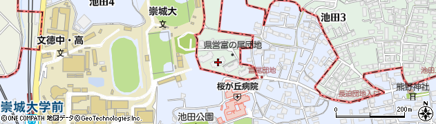 熊本県熊本市北区池田3丁目57-4周辺の地図