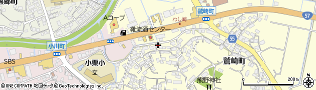 長崎県諫早市鷲崎町394周辺の地図