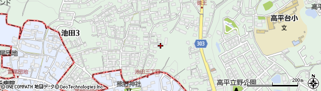 熊本県熊本市北区池田3丁目7周辺の地図