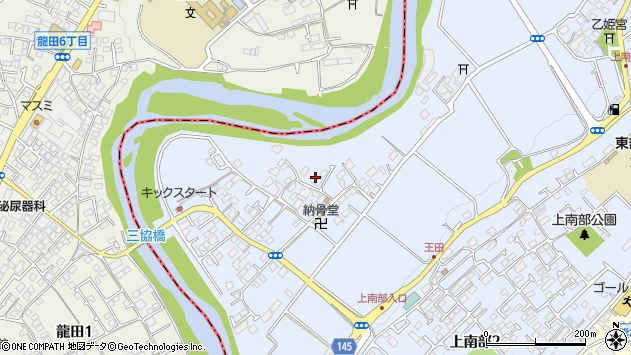 〒861-8010 熊本県熊本市東区上南部の地図