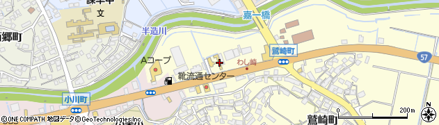 カラオケハーモニー諌早店周辺の地図