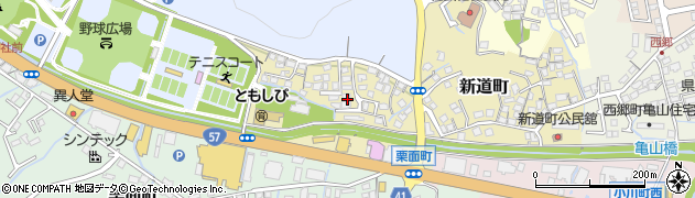 長崎県諫早市新道町周辺の地図
