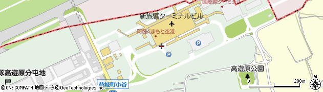 熊本空港（阿蘇くまもと空港）旅客ターミナルビル国際線出発口周辺の地図
