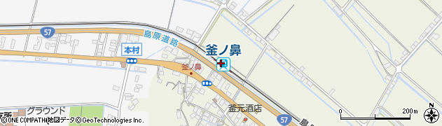 釜ノ鼻駅周辺の地図
