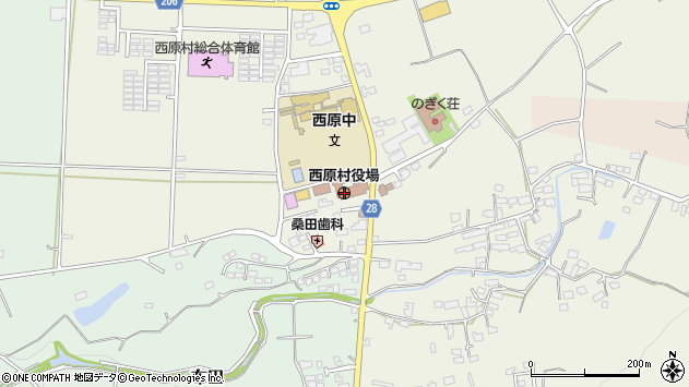 〒861-2400 熊本県阿蘇郡西原村（以下に掲載がない場合）の地図