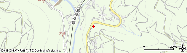 長崎県長与町（西彼杵郡）本川内郷周辺の地図