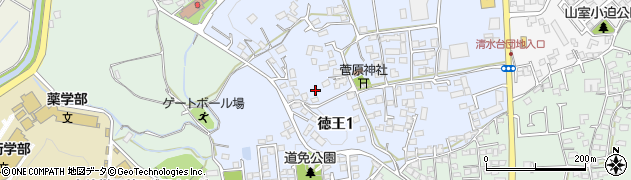 徳王公園周辺の地図
