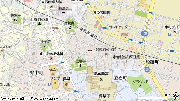 〒854-0041 長崎県諫早市船越町の地図