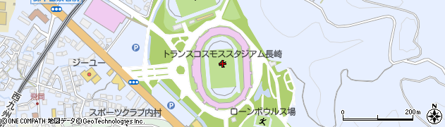 トランスコスモススタジアム長崎（長崎県立総合運動公園陸上競技場）周辺の地図