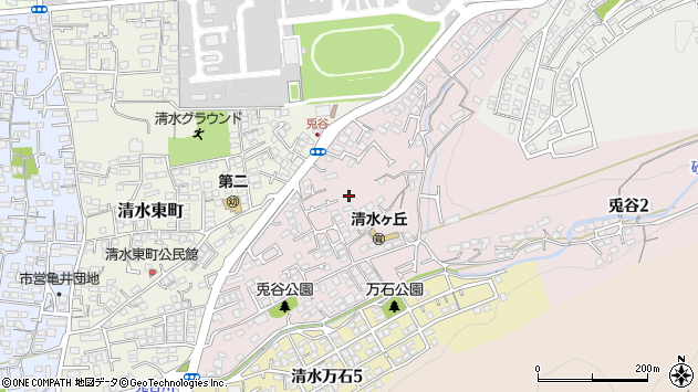 〒861-8082 熊本県熊本市北区兎谷の地図