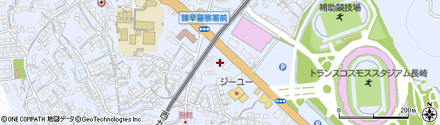 メガネ本舗諌早店周辺の地図