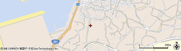 熊本県熊本市西区河内町白浜129周辺の地図