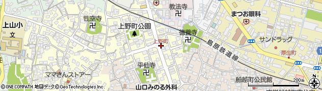 長崎県諫早市上野町周辺の地図
