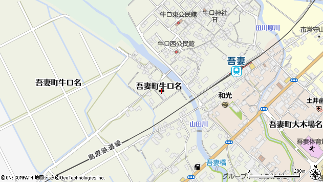 〒859-1107 長崎県雲仙市吾妻町牛口名の地図