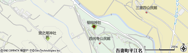 稲田神社周辺の地図