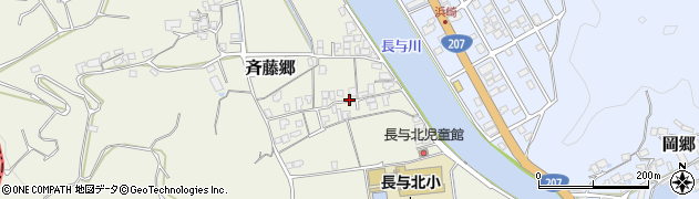 長崎県西彼杵郡長与町斉藤郷周辺の地図
