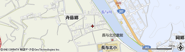 長崎県長与町（西彼杵郡）斉藤郷周辺の地図
